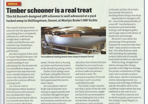 Yachting World Magazine
February Issue 2007